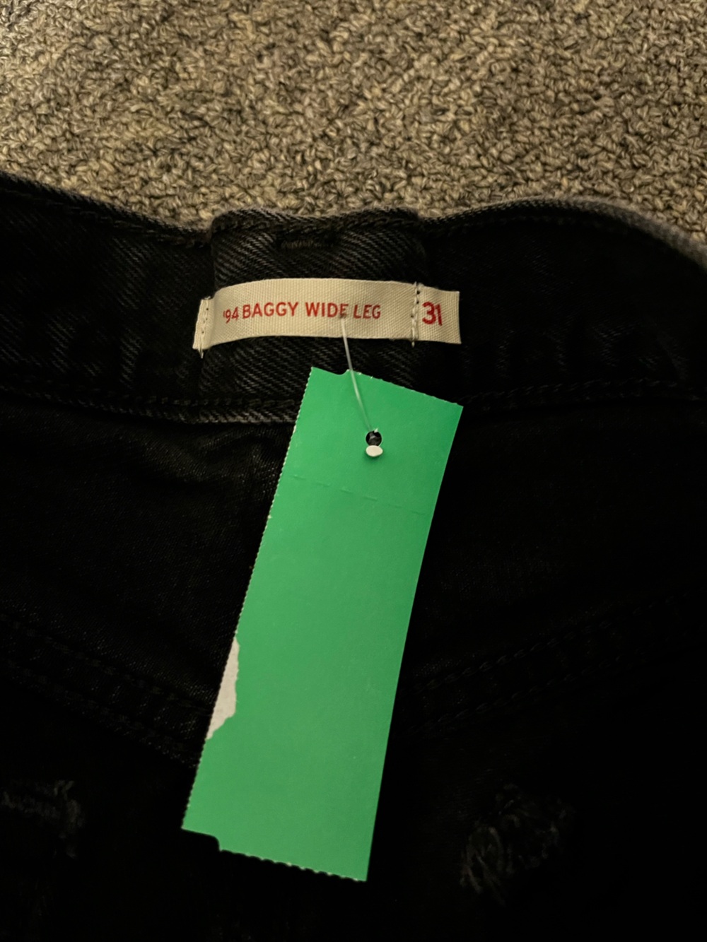 Levi’s 94’ Baggy Wide Leg Black Jeans Size 31 - Picture 6 of 7